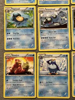 Water Type Pokemon Cards Lot Froakie Oshawott Slowbro Rare Seismitoad Vanilluxe - Image 5