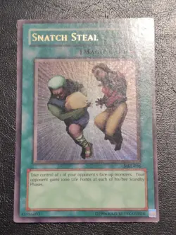 Yu-Gi-Oh! ULTRA RARE CARD SNATCH STEAL MRL-036 1996 VINTAGE PRINT LP - Image 1