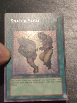 Yu-Gi-Oh! ULTRA RARE CARD SNATCH STEAL MRL-036 1996 VINTAGE PRINT LP - Image 2