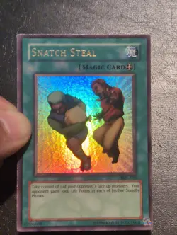 Yu-Gi-Oh! ULTRA RARE CARD SNATCH STEAL MRL-036 1996 VINTAGE PRINT LP - Image 4