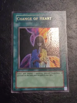 Yu-Gi-Oh ULTRA RARE CARD CHANGE OF HEART MRD-060 1996 VINTAGE PRINT LP - Image 1