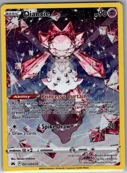 Diancie GG13/GG70 SWSH: Crown Zenith: Galarian Gallery - Pokemon Card - NM - Image 1