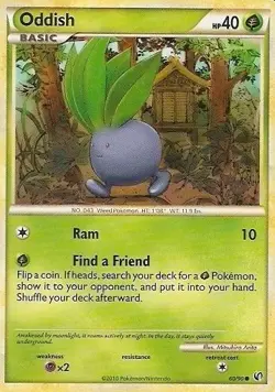x4 Oddish - 60/90 - Common Pokemon HGSS Undaunted M/NM - Image 1