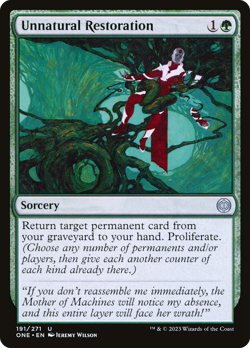 MTG Unnatural Restoration ONE #191 Uncommon - Image 1