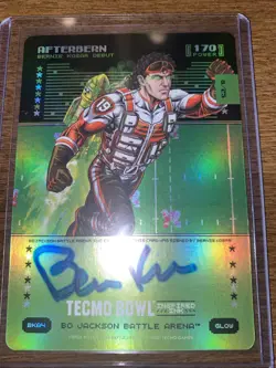 Bo Jackson Battle Arena Tecmo Bowl 2026 Inspired Ink Glow Bernie Kosar Auto 8/25 - Image 1