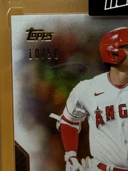 2025 Topps MVP Collection Shohei Ohtani AL MVP 2021 Gold Foil /50 #5 ANGELS - Image 3