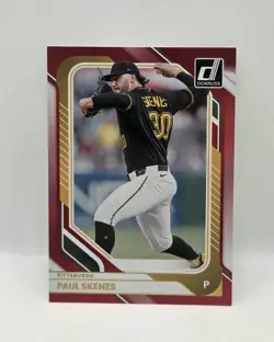 Paul Skenes 2026 Panini Donruss #70 Red Foil /250 Pittsburgh Pirates SP - Image 1