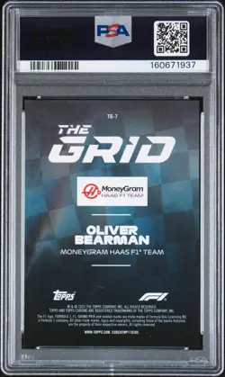 2025 Topps Chrome F1 Oliver Bearman The Grid RC SSP TG-7 - Image 2
