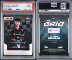 2025 Topps Chrome F1 Oliver Bearman The Grid RC SSP TG-7 - Image 3