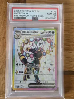 Pokemon TCG Umbreon Ex 176 & Espeon Ex 175 Prismatic Evolutions Promos PSA 10 - Image 2