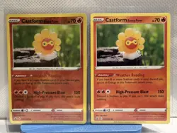 Castform Sunny Form 022/198 Reverse Holo & Common Chilling Reign Pokemon Card LP - Image 1