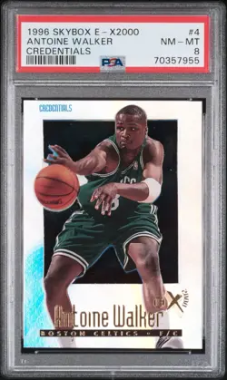 ANTOINE WALKER 1996-97 Skybox E-X2000 #4 Credentials RC 469/499 PSA 8 - Image 2