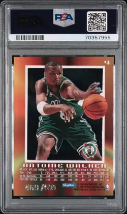 ANTOINE WALKER 1996-97 Skybox E-X2000 #4 Credentials RC 469/499 PSA 8 - Image 3