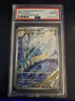 Dragonair 181/165 Sv: Scarlet & Violet 151 Holo PSA 8 NM-MT - Image 1