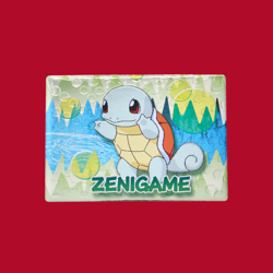 SQUIRTLE (ZENIGAME)--JAPANESE MEIJI EMBOSSED PROMO FOIL POKEMON CARD - Image 1