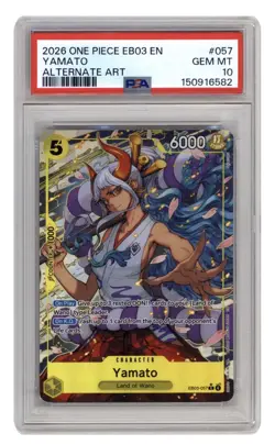 Bandai One Piece Yamato EB03-057 Alt Art Foil English PSA 10 2026 - Image 1