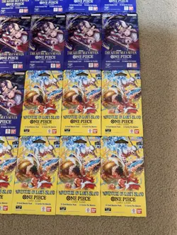 One Piece Adventure On Kami’s Island The Azure Seas Seven Booster Pack Lot of 20 - Image 2