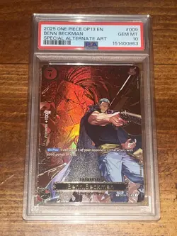 PSA 10 Benn Beckman (SP Alt Art) OP13 OP09-009 EN One Piece B2 - Image 1