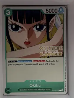 Okiku Judge Promo One Piece Card Game OP01-035 Romance Dawn Set 1 Rare - Image 1
