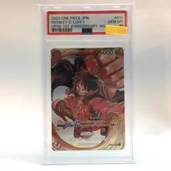 PSA 10 One Piece Card Luffy Eiichiro Oda Signature ST01-012 OP-05 Japanese - Image 1
