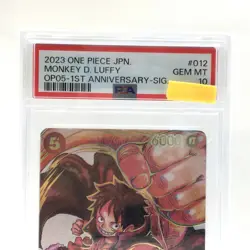 PSA 10 One Piece Card Luffy Eiichiro Oda Signature ST01-012 OP-05 Japanese - Image 3