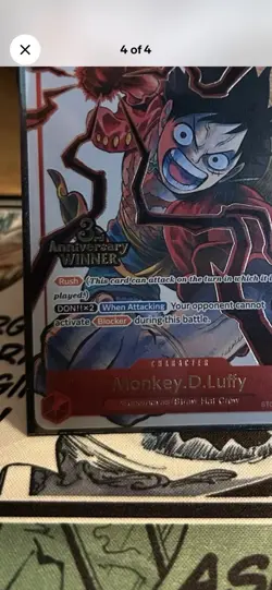 Monkey.D.Luffy - ST01-012 (3rd Anniversary Winner) ST01-012 One Piece Promotion - Image 1