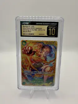 One Piece Monkey D. Luffy Carrying on His Will Secret Rare CGC 10 OP13-118 JP - Image 1