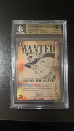 2025 One Piece Carrying On His Will OP13-120 Sabo WANTED POSTER BGS 10 PRISTINE - Image 1