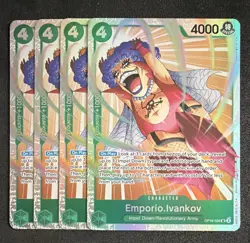 Bandai One Piece TCG Emporio Ivankov OP16-026 Special Foil EN Green x4 - Image 1