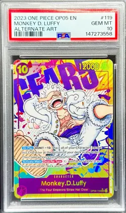 PSA 10 Monkey D Luffy One Piece Awakening Of The New Era OP05-119 Alternate Art - Image 1