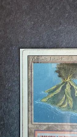 MTG Volcanic Island – Revised Edition (3ED) Heavily Played Dual Land - Image 2