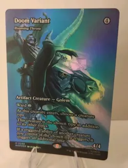 Foil Doom Variant (Borderless) 0099 (M) MTG Marvel Universe Eternal-Legal (MAR) - Image 2