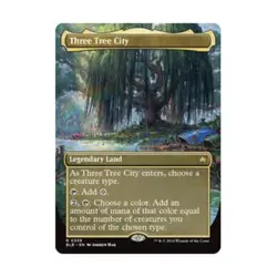 WotC Bloomburrow Three Tree City (Borderless) (0338) (R) (Foil) NM - Image 1