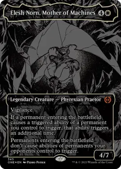 Elesh Norn, Mother of Machines(Oil Slick Raises) M 345 Foil NM Phyrexia MTG M-04 - Image 1