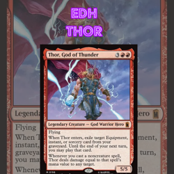EDH - Thor, God of Thunder, Burn, MTG Commander Deck, Marvel, Bracket 2 - Image 1