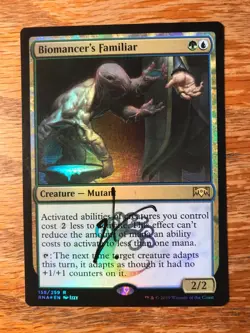 Magic the Gathering MTG foil Biomancer's Familiar Ravnica Allegiance signed NM - Image 1