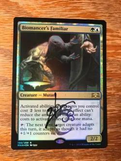 Magic the Gathering MTG foil Biomancer's Familiar Ravnica Allegiance signed NM - Image 2