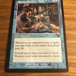 MTG Rhystic Study - MP - Prophecy Magic the Gathering Card #045 - Image 3