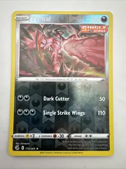 Pokemon Card Yveltal Fusion Strike Reverse Holo Rare 175/264 NM - Image 1