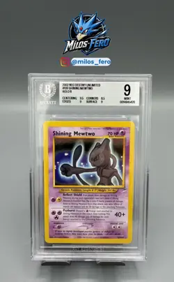 SHINING MEWTWO POKEMON 109 2002 NEO DESTINY HOLO UR ENGLISH BGS 9 NEW LABEL - Image 1