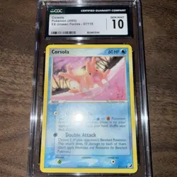 2005 Pokemon EX Unseen Forces CORSOLA 37/115 CGC 10 GEM MINT - Image 1