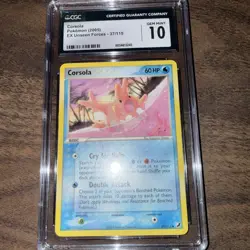 2005 Pokemon EX Unseen Forces CORSOLA 37/115 CGC 10 GEM MINT - Image 2