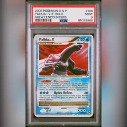 Pokemon TCG Palkia LV.X holo 106/106 D&P Great Encounters 2008 MINT PSA 9 - Image 1