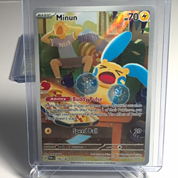 Minun 194/182 SV04: Paradox Rift Illustration Rare Full Art Holo English - Image 1