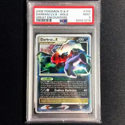 Pokemon TCG Darkrai LV.X holo 104/106 Great Encounters 2008 MINT PSA 9 - Image 1