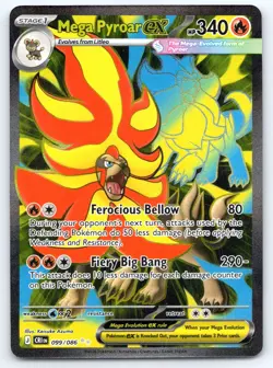 Pokemon TCG ME04: Chaos Rising Mega Pyroar ex 099/086 Ultra Rare 2026 - Image 1