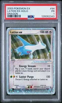 PSA 1 Latios EX Dragon #94 Holo Foil Rare 2003 E-Reader Series Pokemon PR - Image 1