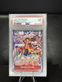 2025 ONE PIECE PROMOS ONE PIECE DAY DALLAS #006 MONKEY D. LUFFY PSA 9 - Image 1
