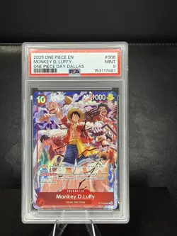 2025 ONE PIECE PROMOS ONE PIECE DAY DALLAS #006 MONKEY D. LUFFY PSA 9 - Image 2