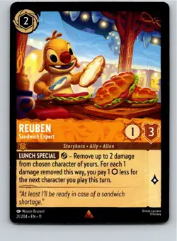 Disney Lorcana Reuben - Sandwich Expert 21/204 Winterspell Free Shipping! - Image 1